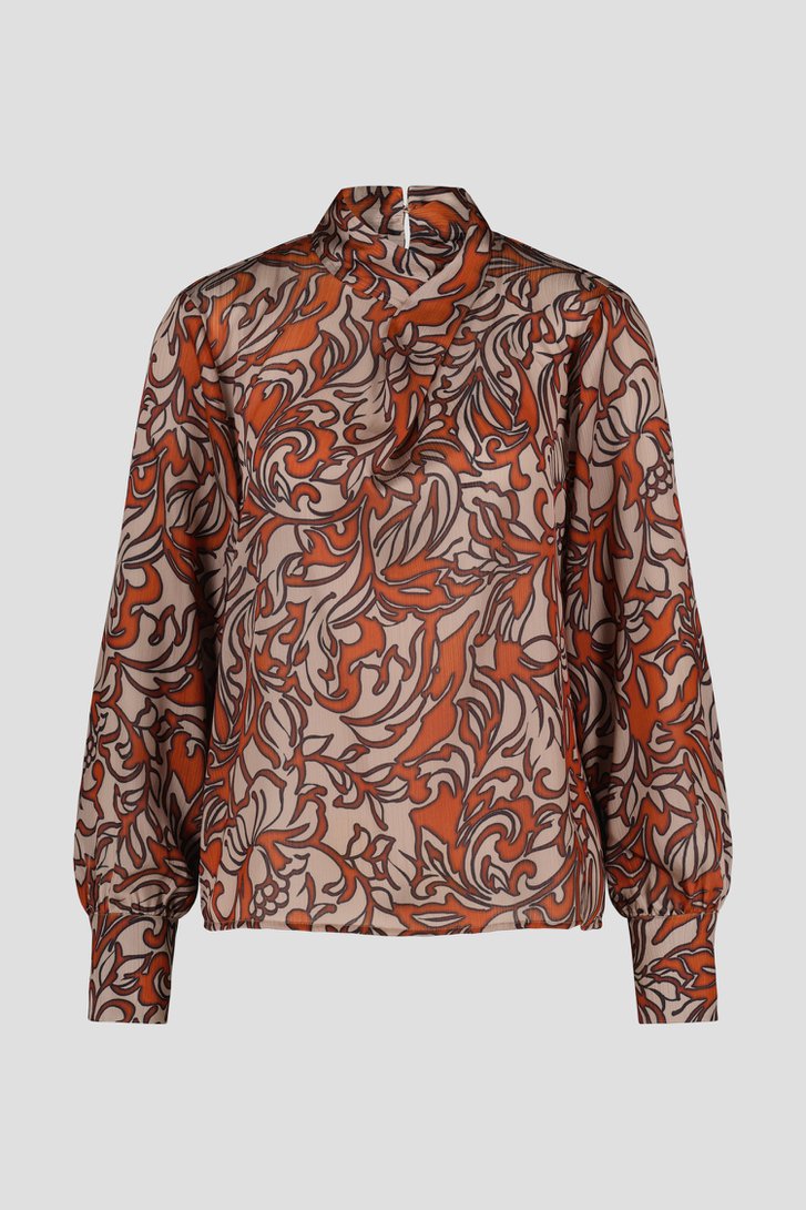 Geprinte blouse met satin look van D'Auvry voor Dames