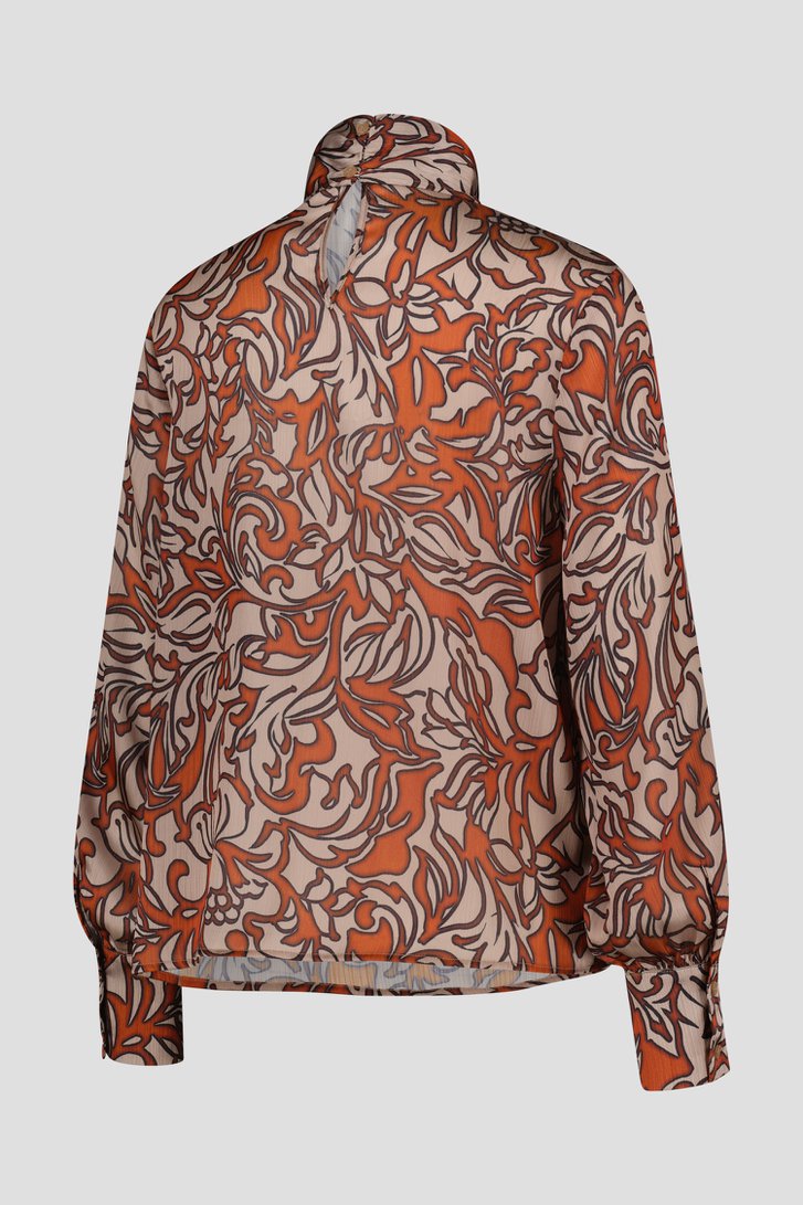Geprinte blouse met satin look van D'Auvry voor Dames