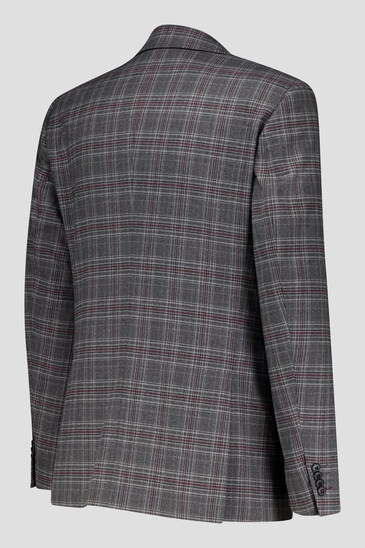 Geruite blazer in grijs en bordeaux - Slim fit van Upper East voor Heren
