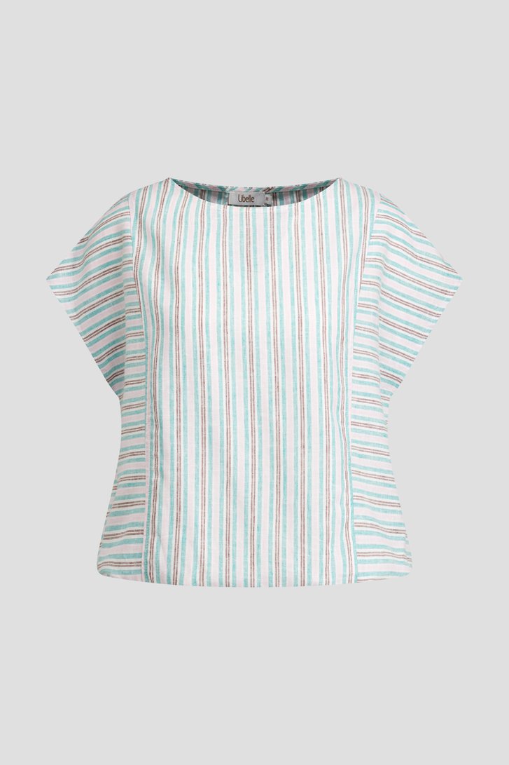 Productfoto 1 van Gestreepte blouse met pastelkleuren  door Libelle voor Dames