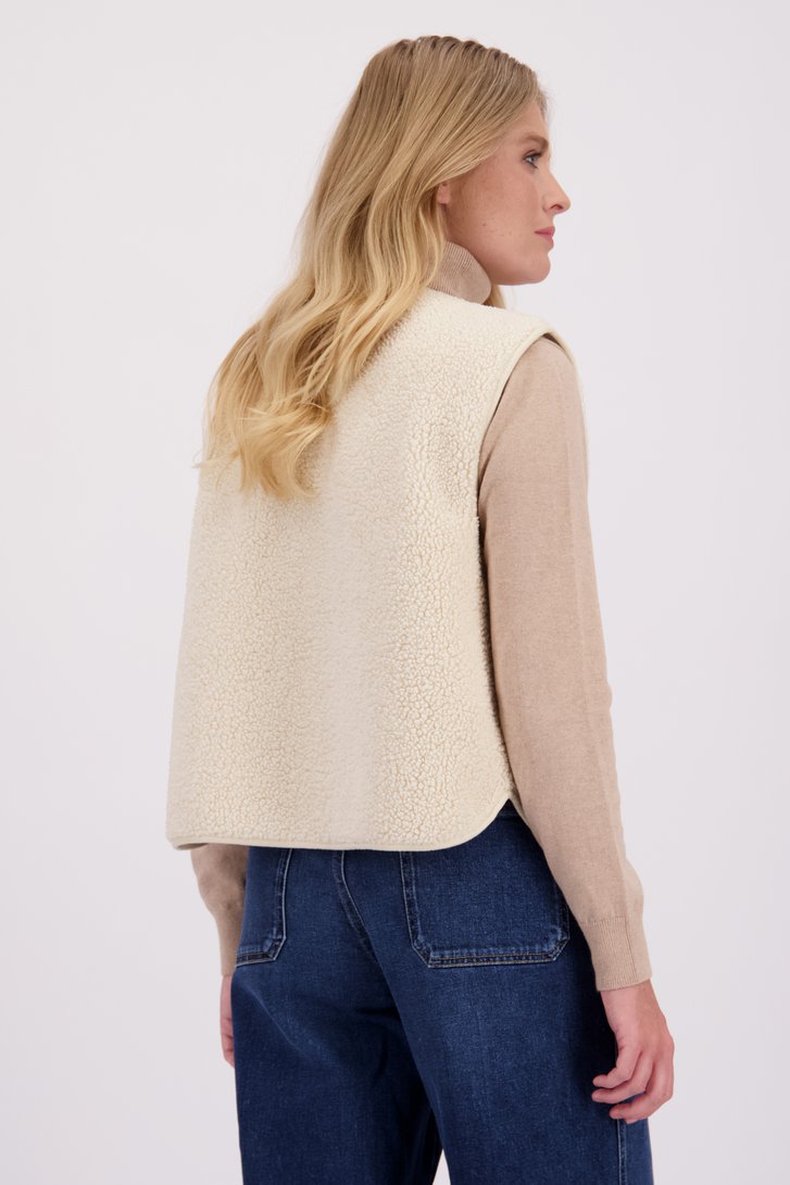 Le dos de Gilet beige réversible de Libelle pour Femmes