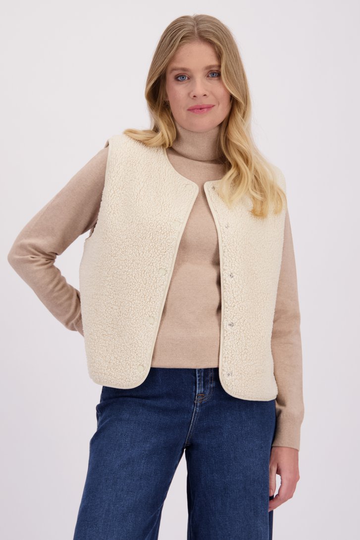 Le devant de Gilet beige réversible de Libelle pour Femmes