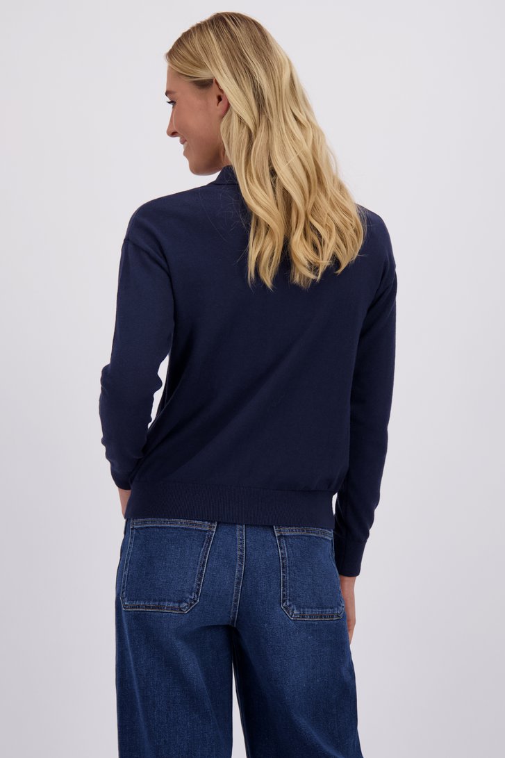 Le dos de Gilet bleu à col polo de Liberty Island pour Femmes