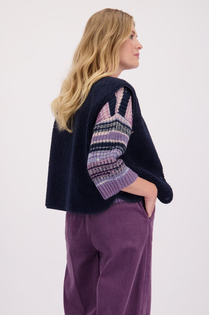 Le dos de Gilet bleu réversible de Libelle pour Femmes