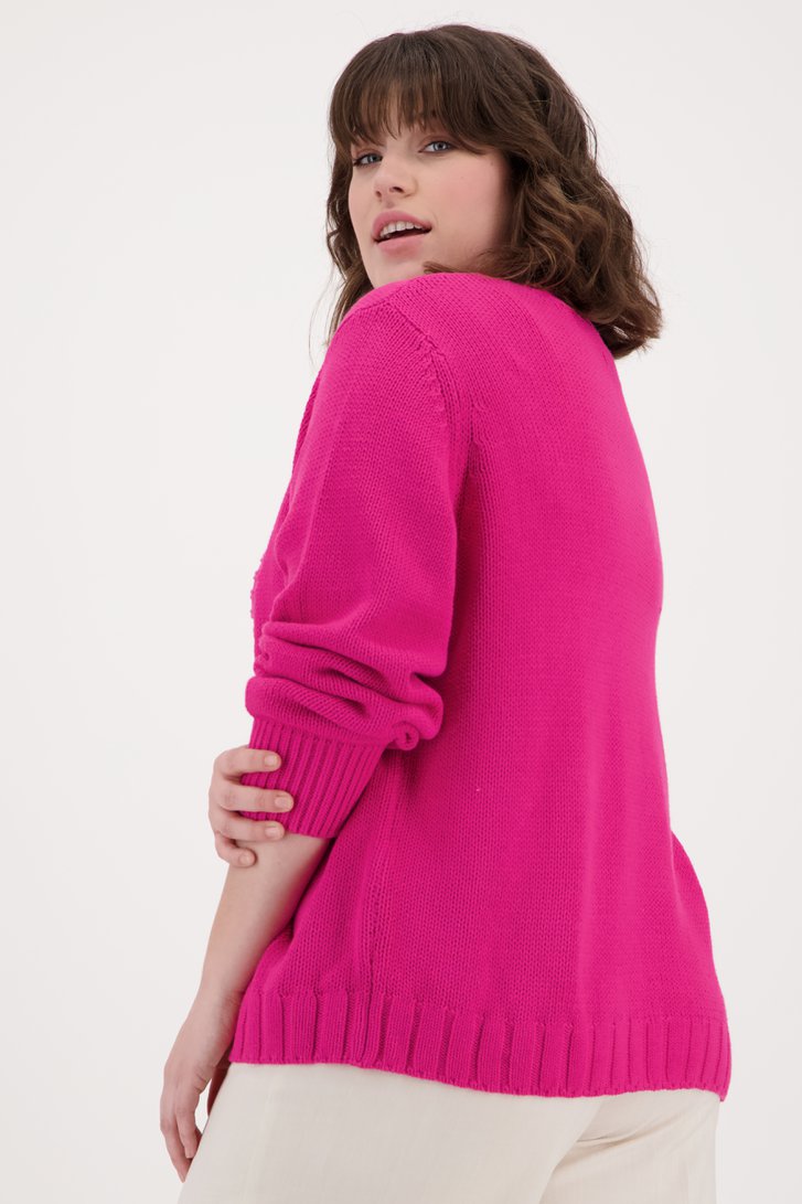 Gilet en tricot rose de Only Carmakoma pour Femmes