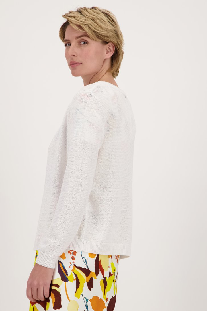 Le dos de Gilet fin blanc  de Claude Arielle pour Femmes