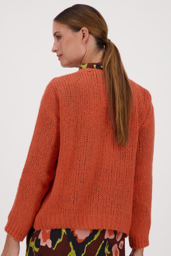 Gilet orange avec laine de Geisha pour Femmes