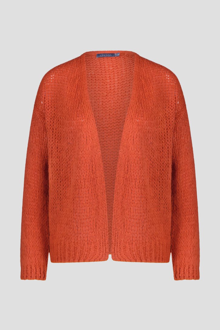Gilet orange avec laine de Geisha pour Femmes