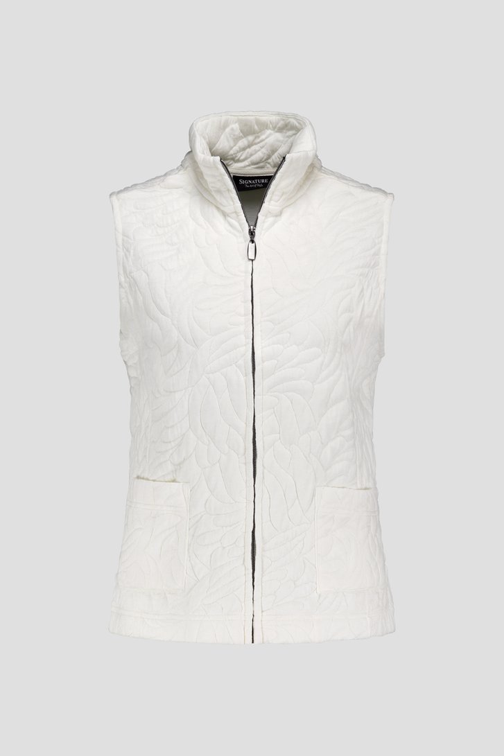 Gilet sans manches écru de Signature pour Femmes