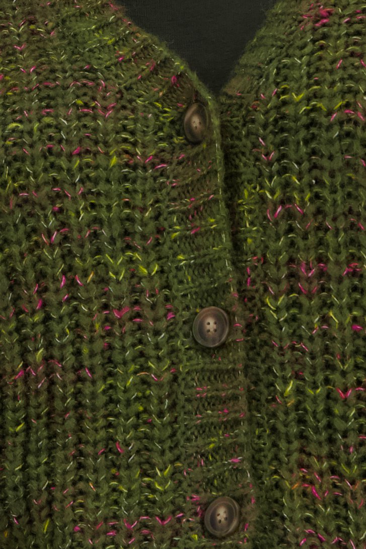Gilet tricoté vert foncé de Fransa pour Femmes