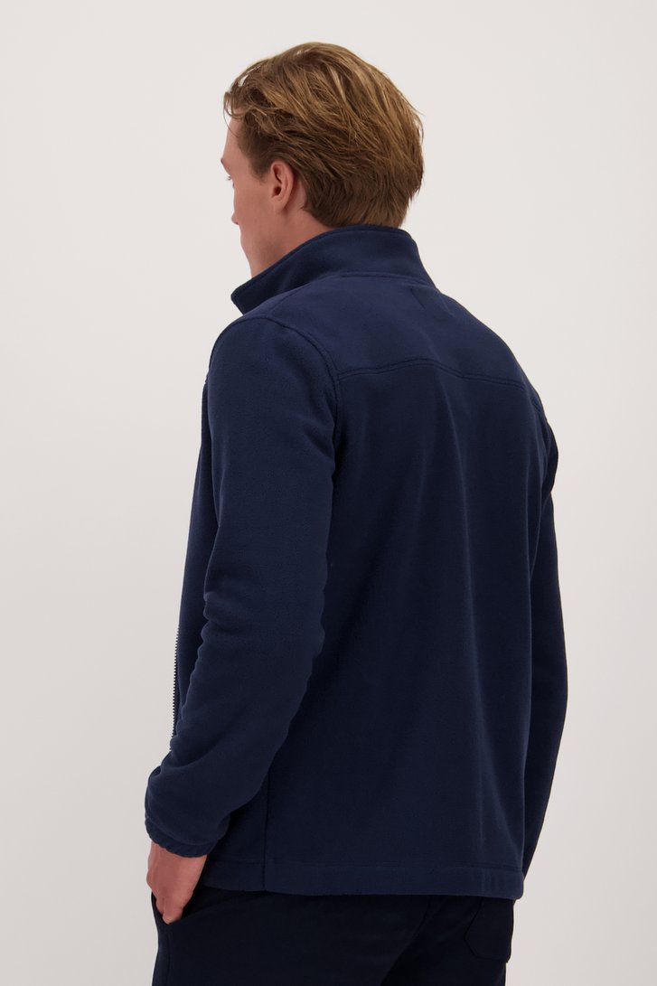 Gilet zippé en polaire bleu foncé de Ravøtt pour Hommes