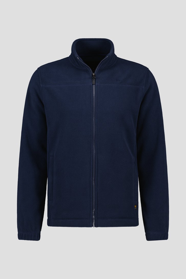 Gilet zippé en polaire bleu foncé de Ravøtt pour Hommes