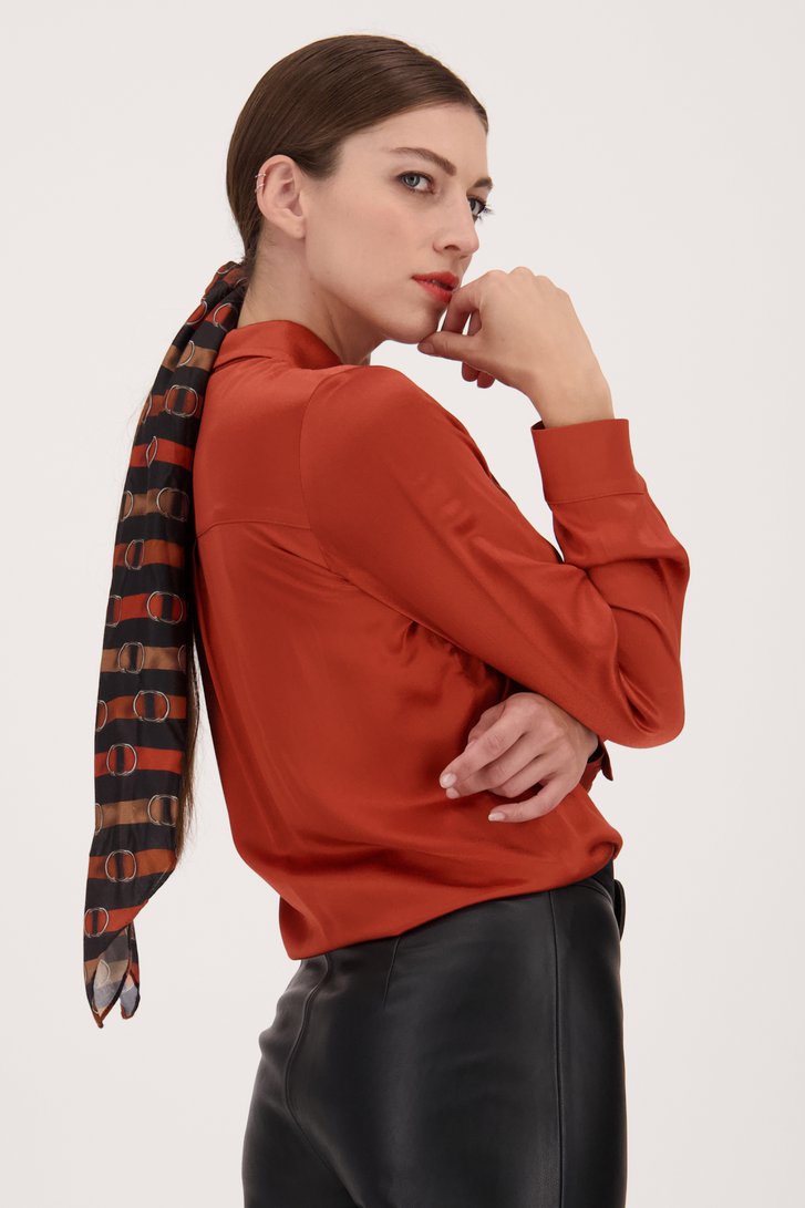Glanzende koperkleurige blouse van D'Auvry voor Dames