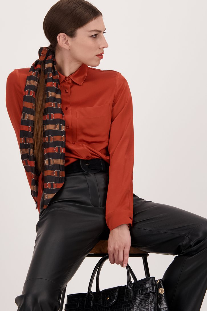Glanzende koperkleurige blouse van D'Auvry voor Dames