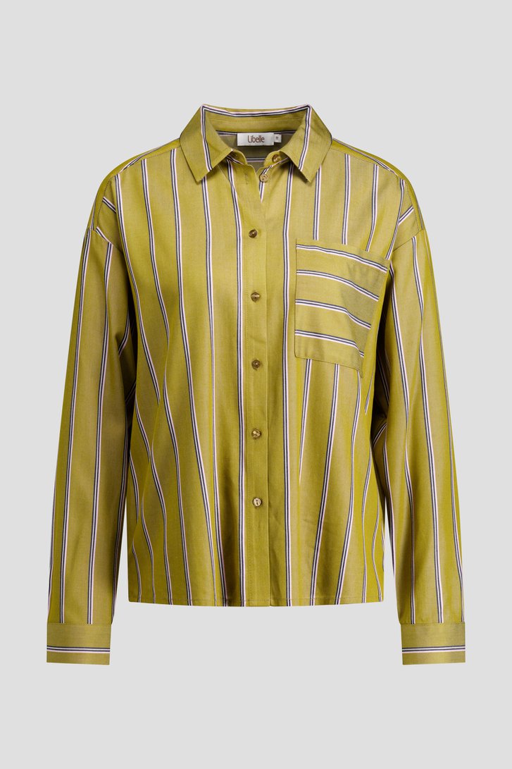 Productfoto 1 van Goudbruine blouse met strepen door Libelle voor Dames