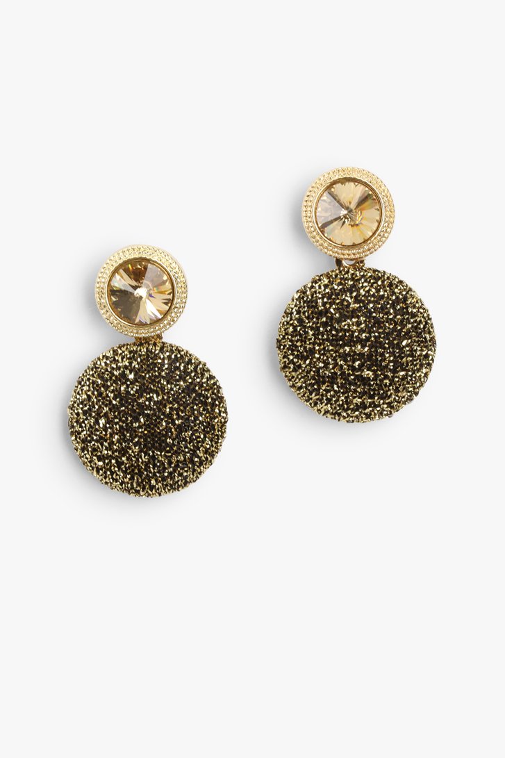 Gouden, glitterende oorbellen van Liberty Island voor Dames