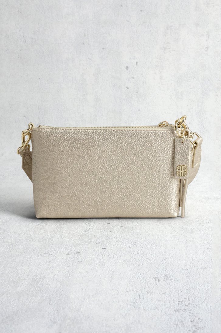 Achterkant van Gouden schoudertas in leather look door Laurent David voor Dames