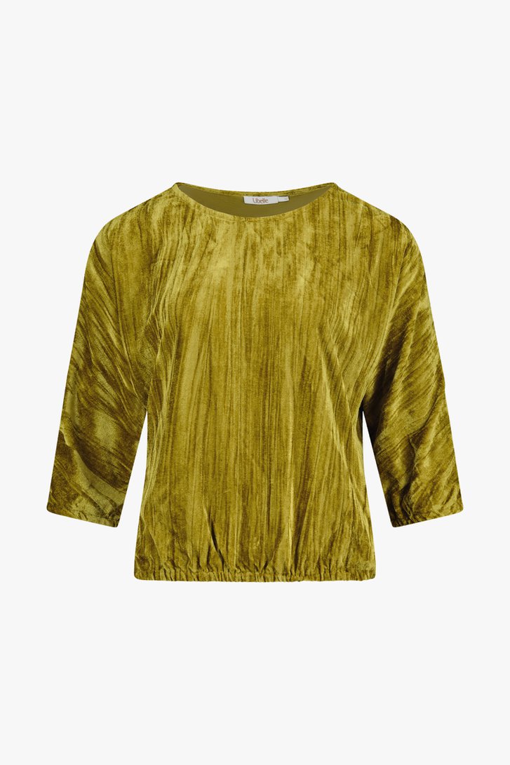 Goudkleurig fluweel T-shirt met vleermuismouwen van Libelle voor Dames
