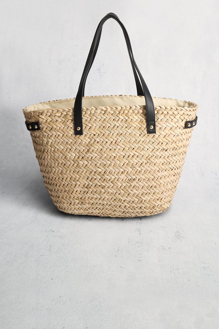 Grand sac tissé beige de Liberty Island pour Femmes