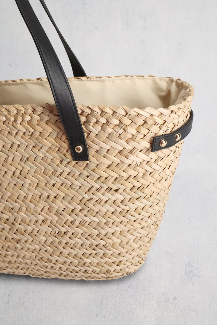 Grand sac tissé beige de Liberty Island pour Femmes