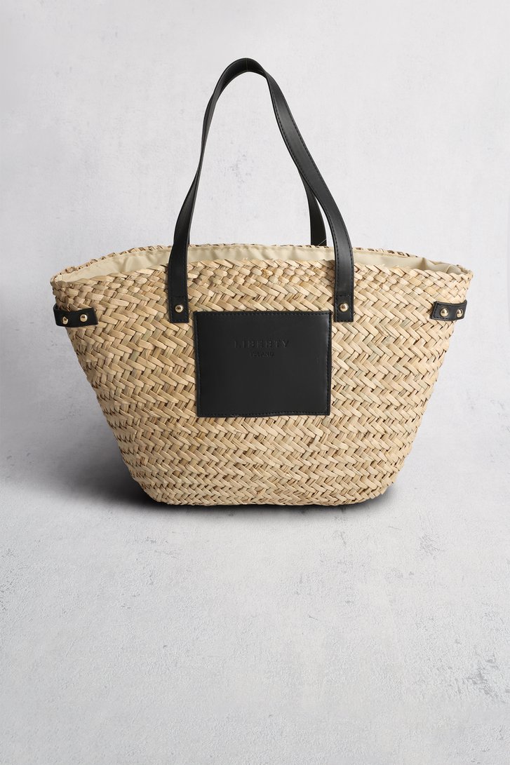 Grand sac tissé beige de Liberty Island pour Femmes