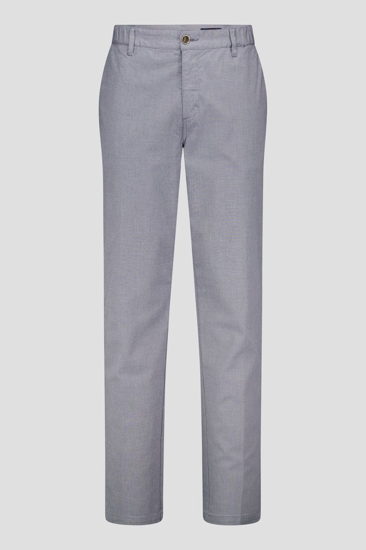 Grijs-blauwe chino met elastische tailleband van Dansaert Blue voor Heren