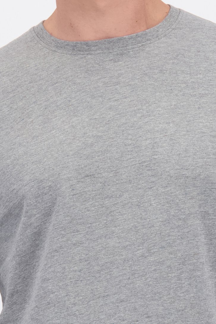 Detail van Grijs T-shirt met lange mouwen door Liberty Island voor Heren