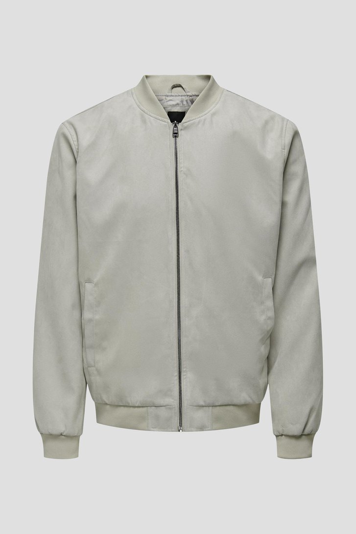 Grijsbeige bomberjack van ONLY & SONS voor Heren