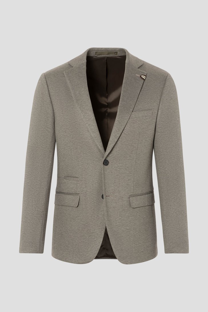 Productfoto 1 van Grijsbeige gemêleerde kostuumvest door Benvenuto voor Heren