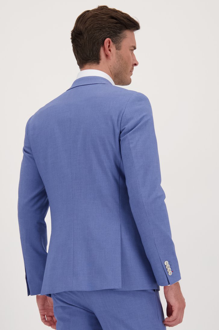 Grijsblauwe kostuumvest - Swayze - Slim fit  van Dansaert Black voor Heren