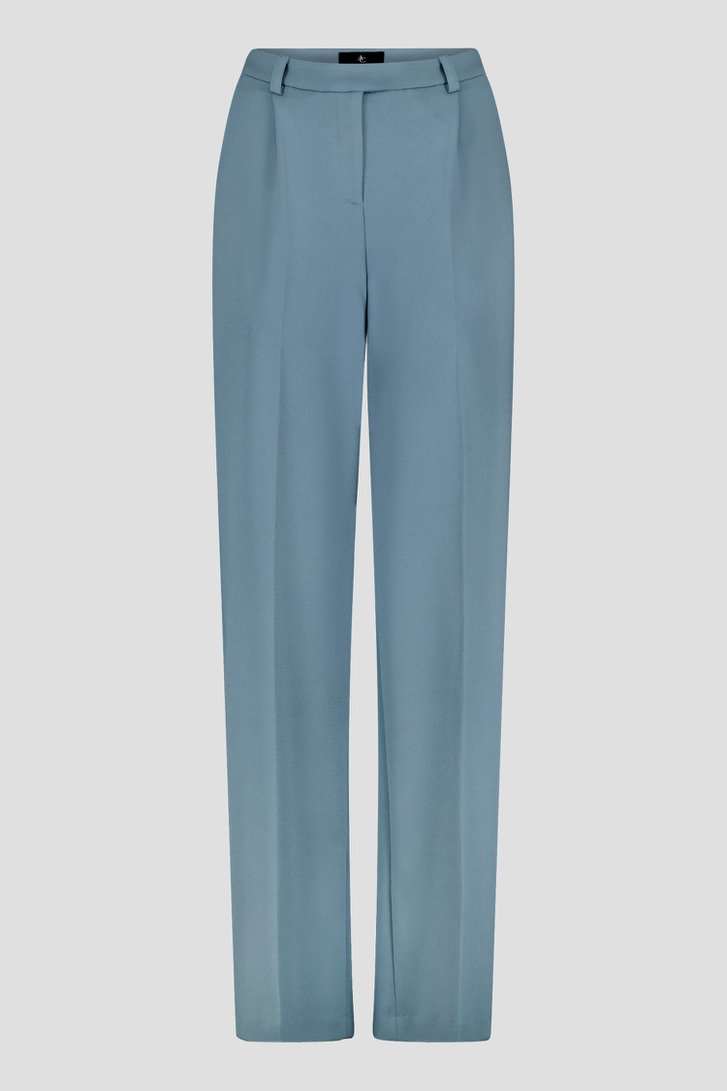 Grijsblauwe wijde broek met hoge taille van AC by Annelien Coorevits voor Dames
