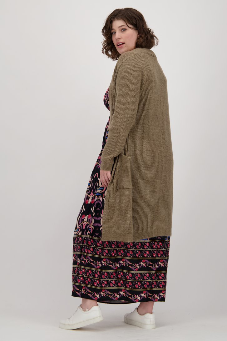 Grijsbruine lange cardigan van Only Carmakoma voor Dames