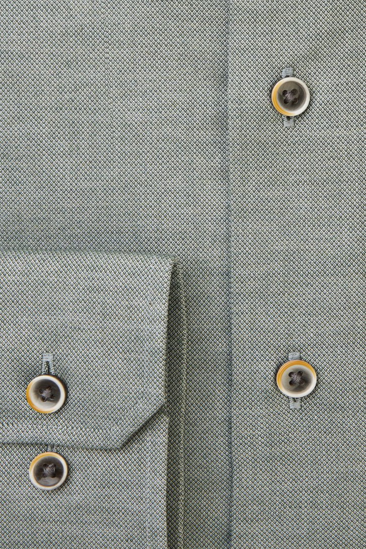 Grijsgroen hemd - slim fit van Michaelis voor Heren