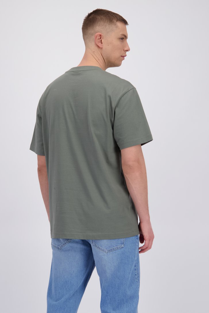 Achterkant van Grijsgroen T-shirt met ronde hals door Only & Sons voor Heren