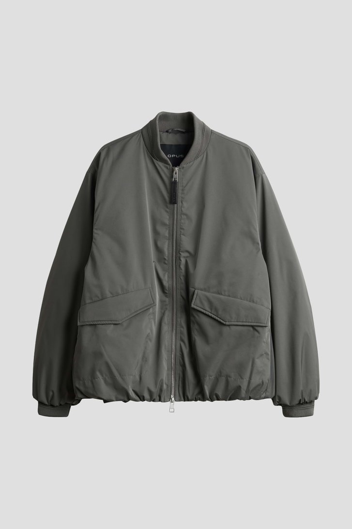 Productfoto 1 van Grijsgroene bomber jacket  door Opus voor Dames