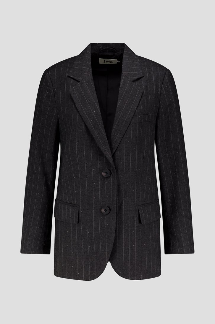 Productfoto 1 van Grijze blazer met krijtstreep en studs door Louise voor Dames