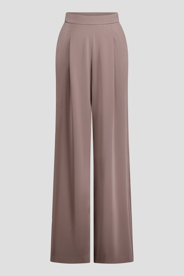Productfoto 1 van Grijze broek met satin look  door D'Auvry voor Dames