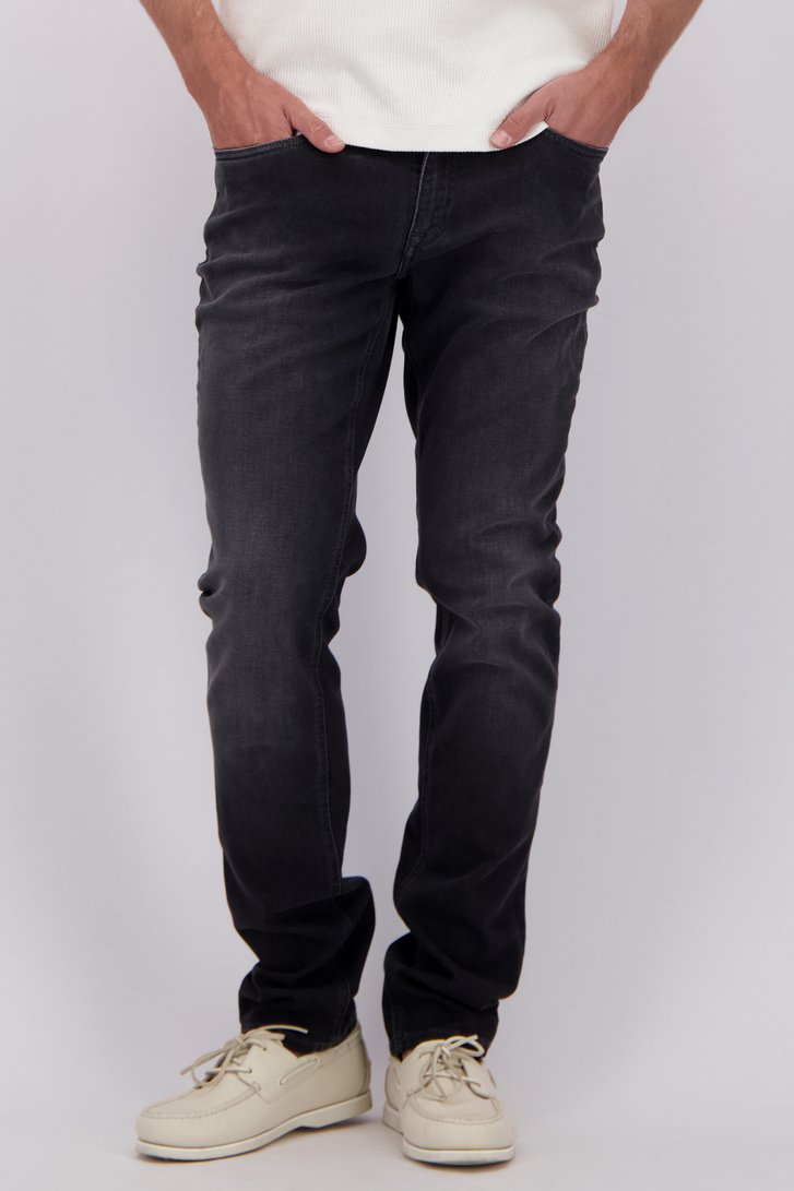 Detail van Grijze denim - Venice - Slim fit door Brassville voor Heren