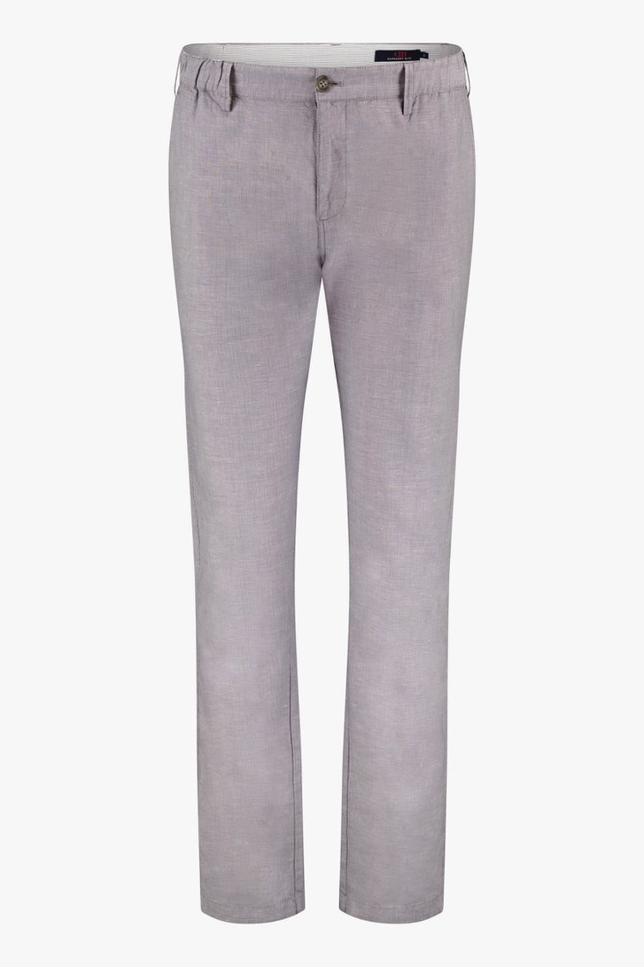 Grijze geklede broek met linnen - slim fit van Dansaert Blue voor Heren