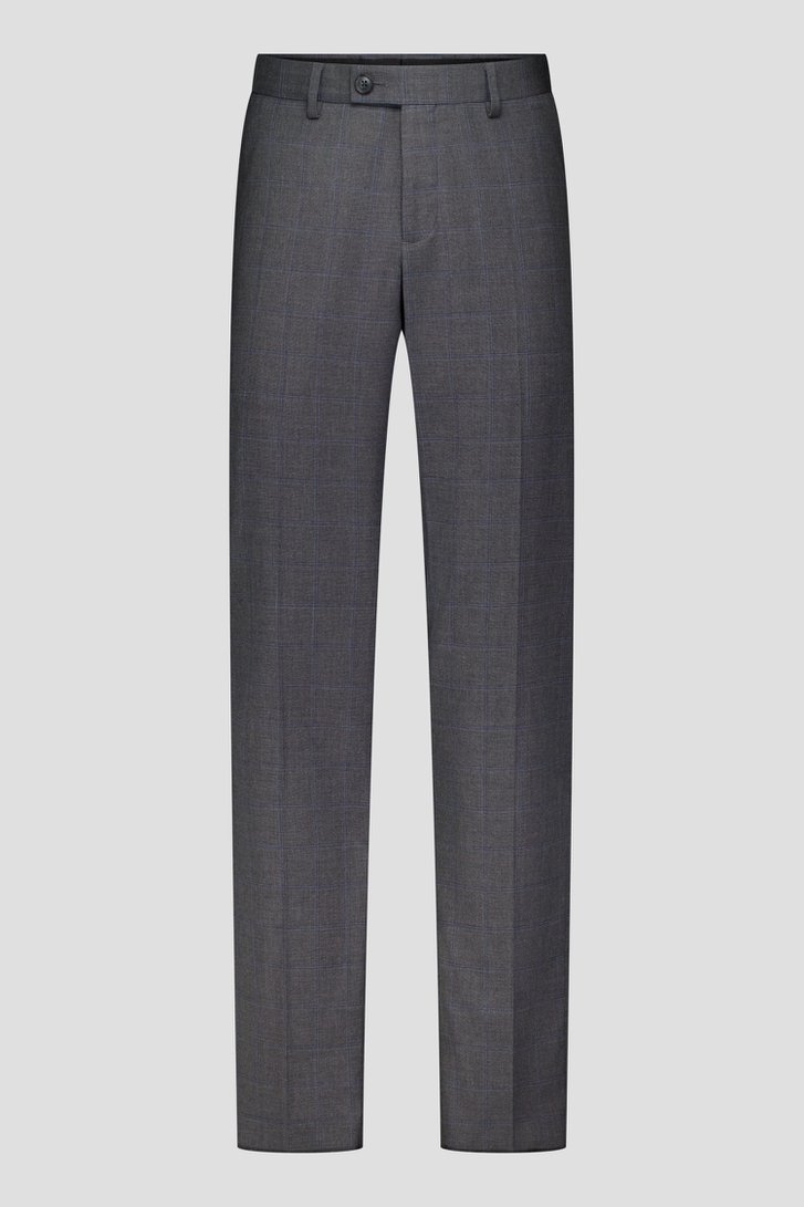 Grijze geruite kostuumbroek - Serge - Slim fit van Dansaert Black voor Heren