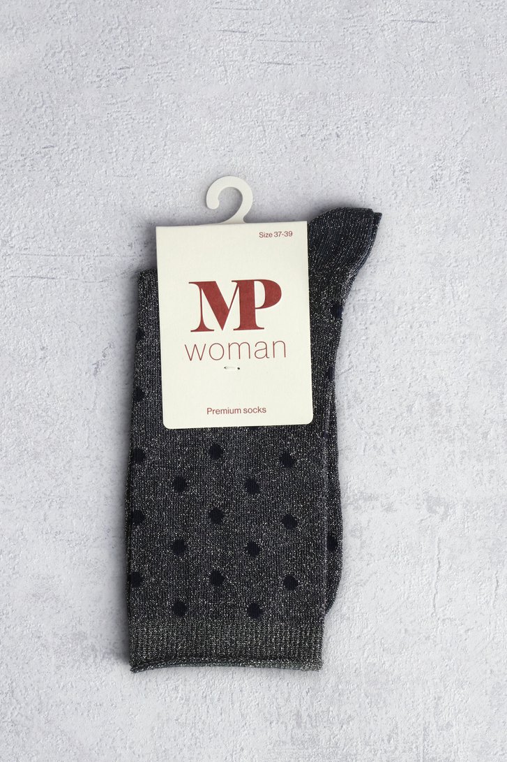 Productfoto 1 van Grijze glittersokken met stippenmotief door MP Denmark voor Dames