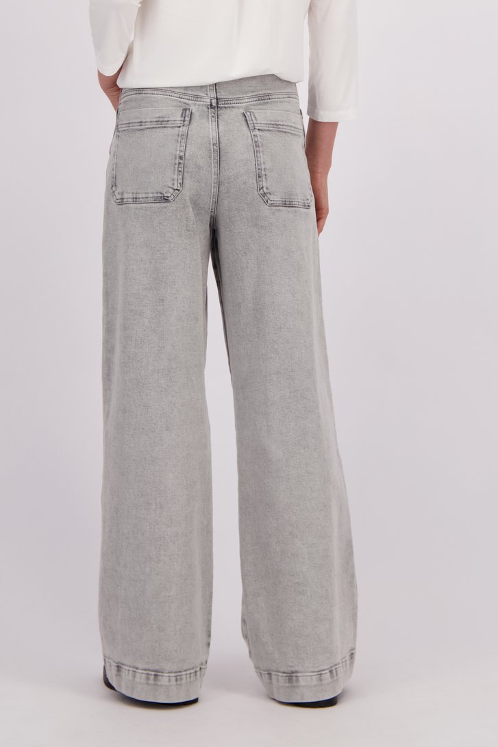 Extra foto 2 van Grijze jeans - Wide leg fit door Liberty Island Denim voor Dames