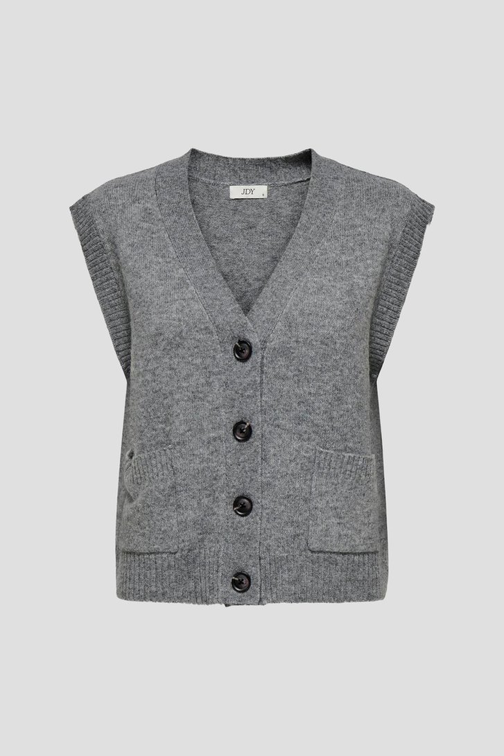 Productfoto 1 van Grijze mouwloze cardigan door JDY voor Dames