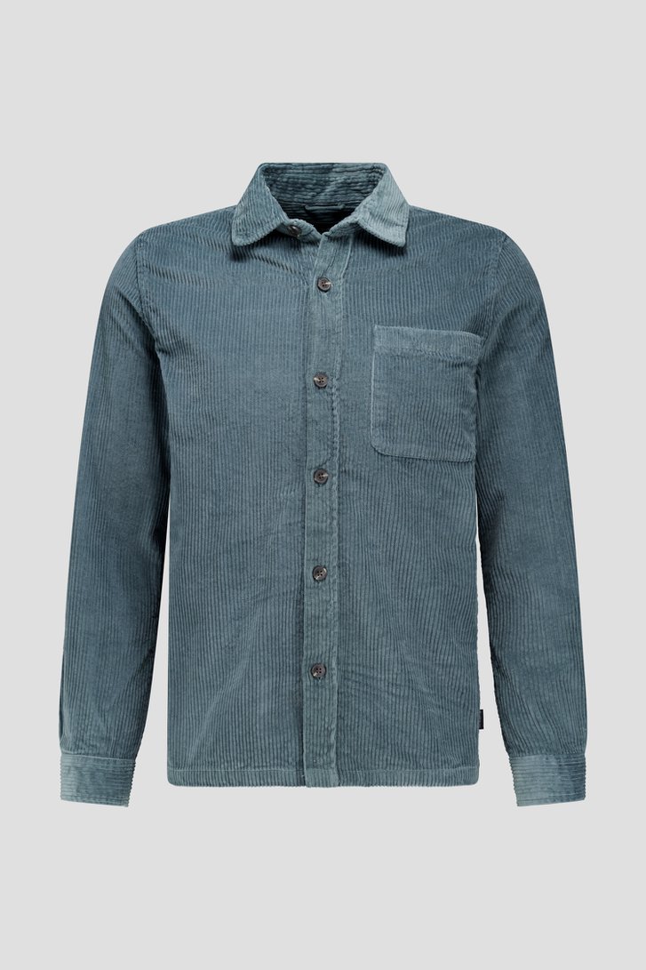 Productfoto 1 van Groen corduroy hemd - Regular fit  door Bluefields voor Heren