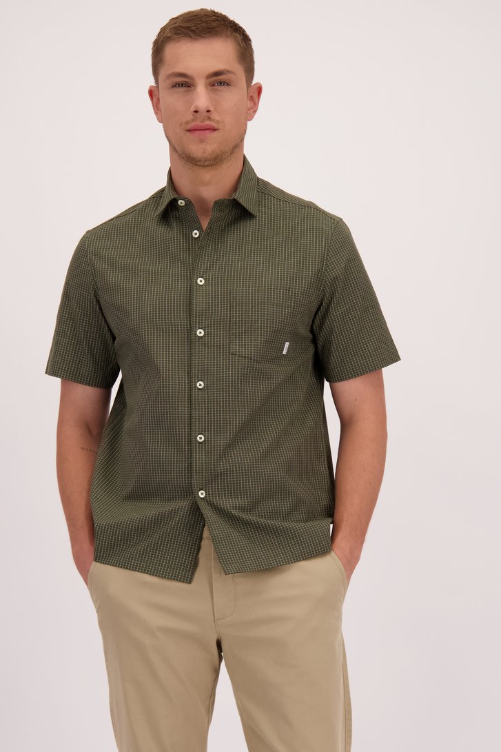 Voorkant van Groen geruit hemd - regular fit door Casual Five voor Heren