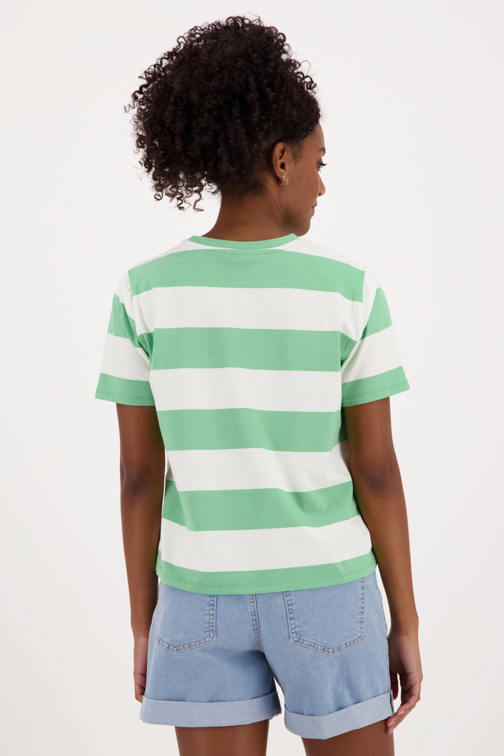 Groen gestreept T-shirt van JDY voor Dames