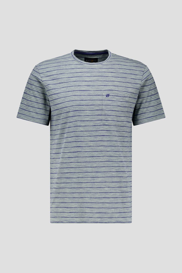 Groen gestreept T-shirt van Ravøtt voor Heren