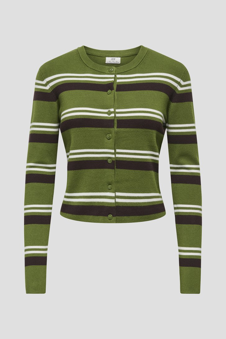 Productfoto 1 van Groen gestreept truitje met knopen door JDY voor Dames