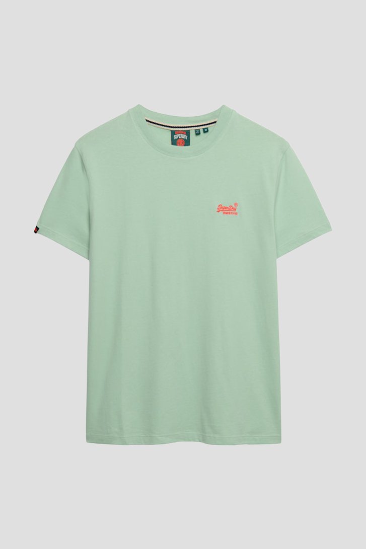 Productfoto 1 van Groen katoenen T-shirt door Superdry voor Heren
