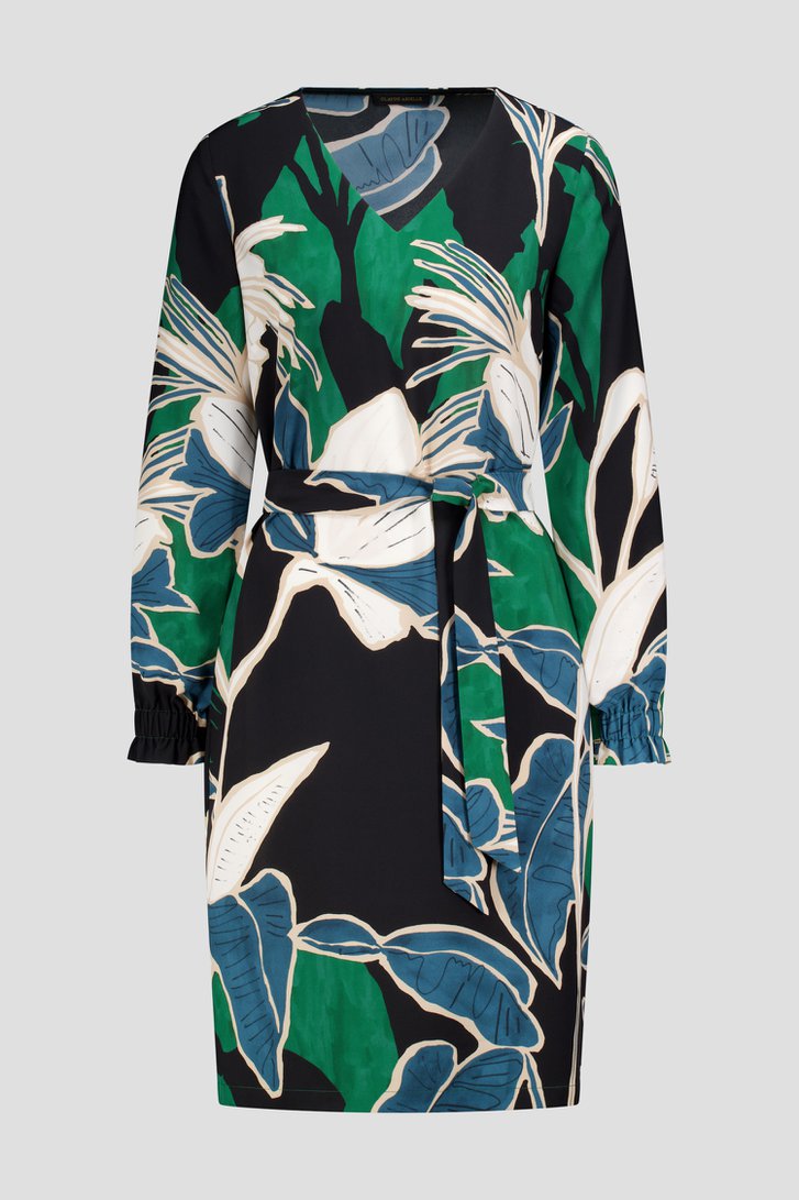 Productfoto 1 van Groen kleedje met bladerprint door Claude Arielle voor Dames